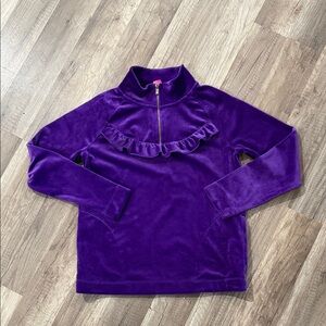 Lilly Pulitzer Purple Kids' Ruffle Zip-Up Top